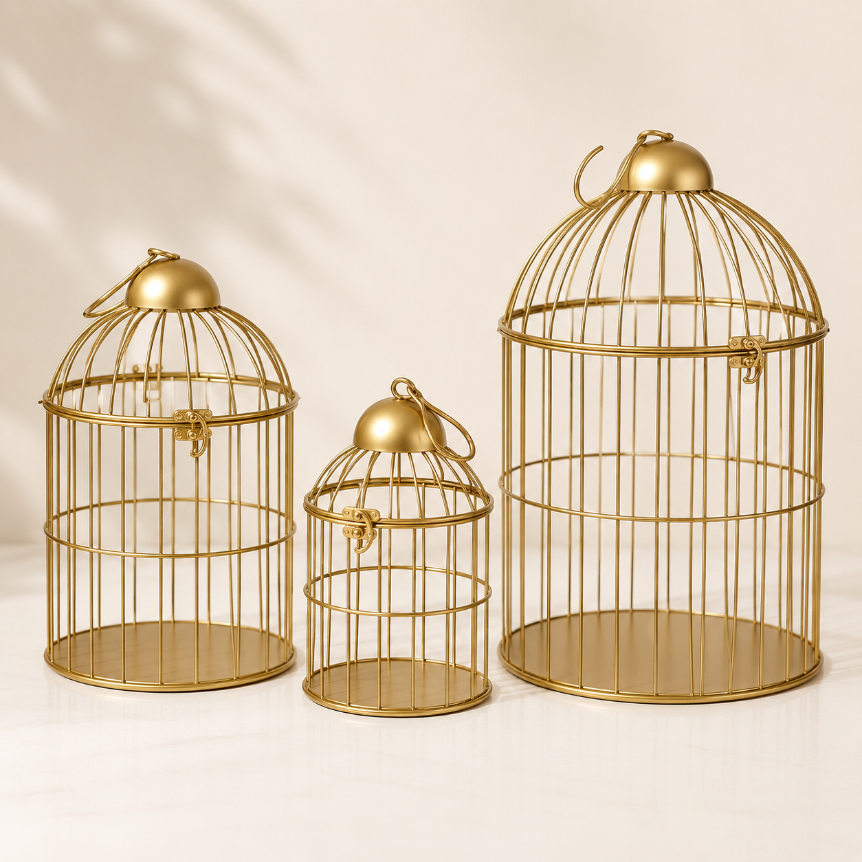 Retro Iron Bird Cage — Decorative Plant Stand for Balcony & Outdoor Display