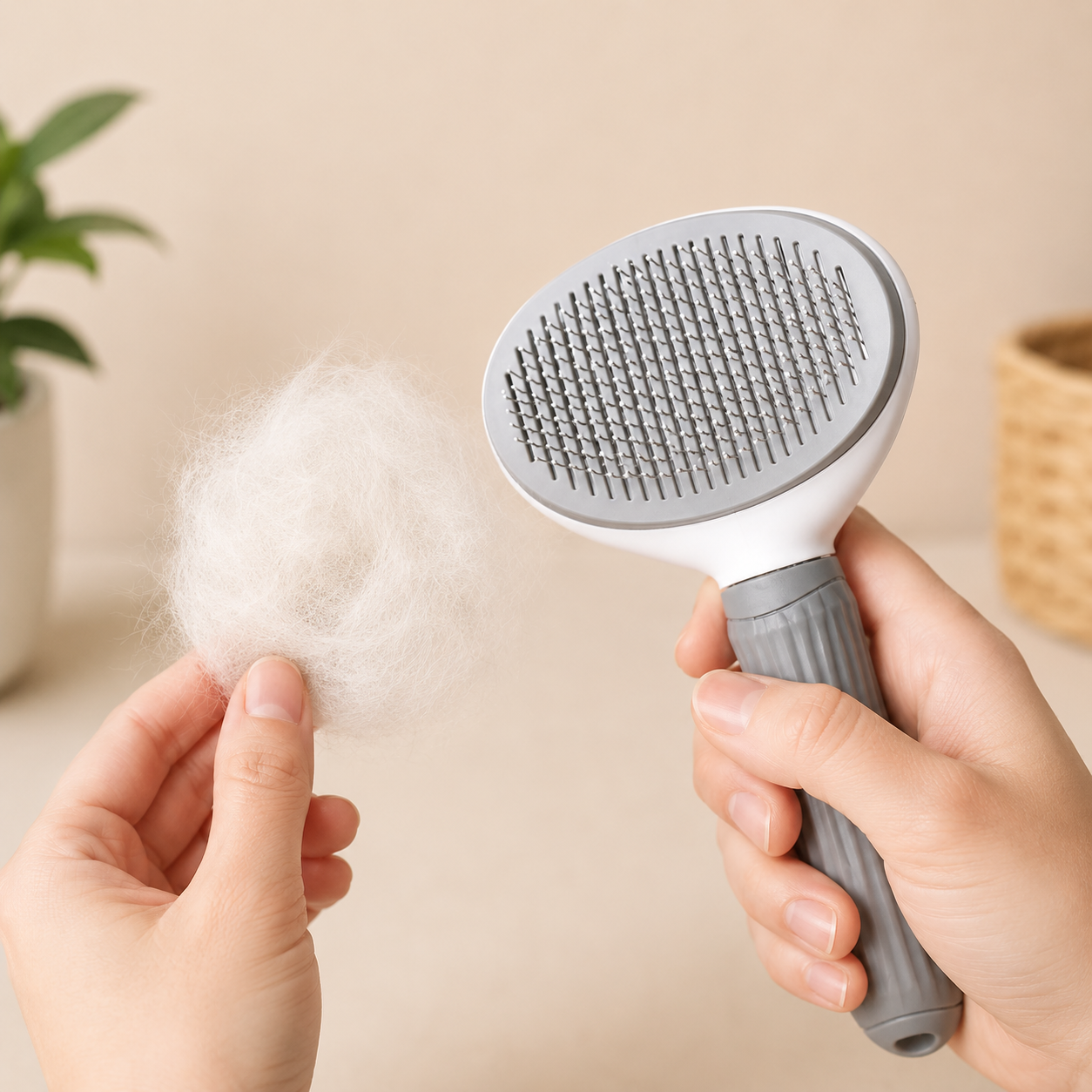 Pet Hair Remover Comb — Detangling Brush for Dogs, Cats & Puppies