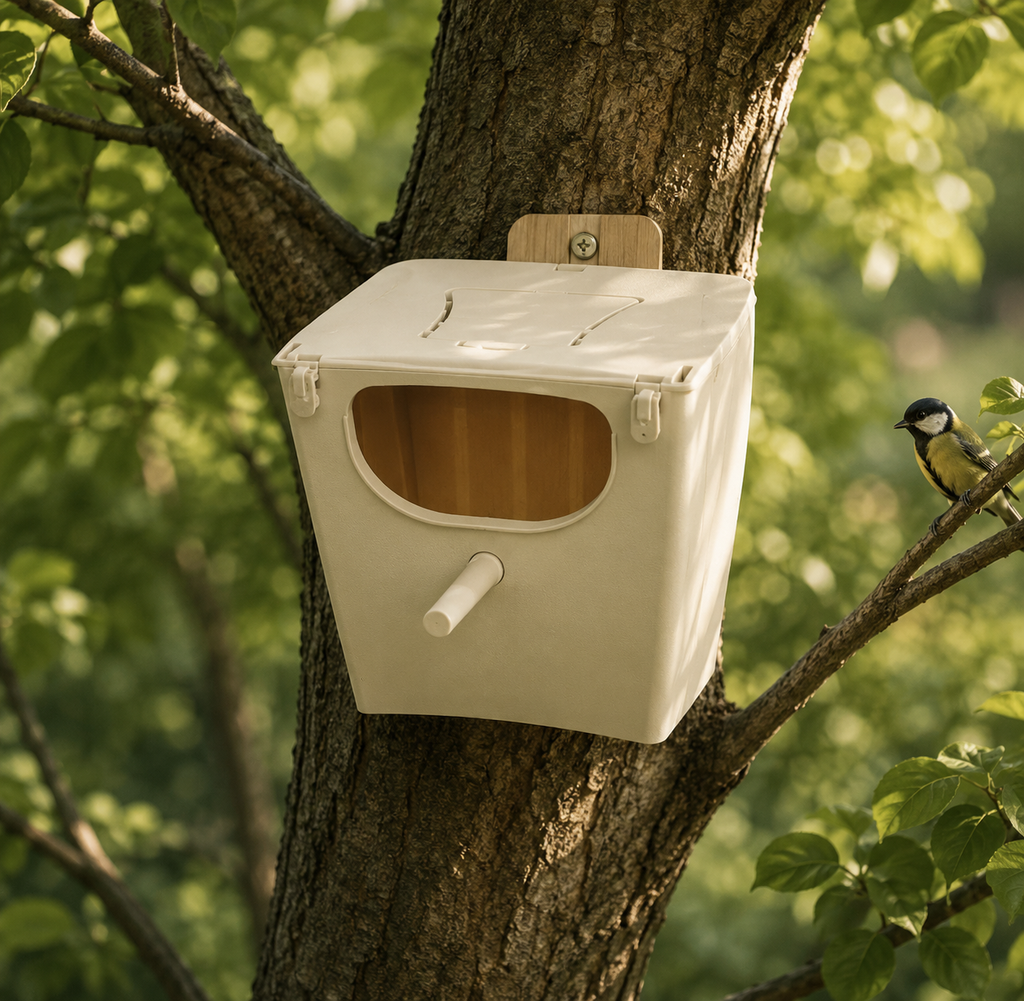 Hanging Bird Breeding Box — Wooden Nest House for Budgerigars & Cockatiels