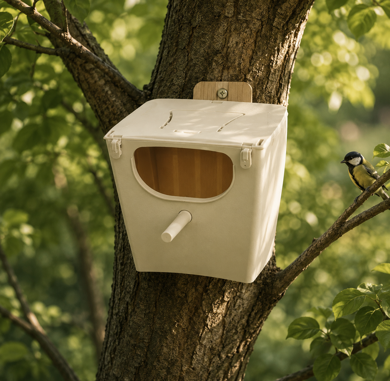 Hanging Bird Breeding Box — Wooden Nest House for Budgerigars & Cockatiels