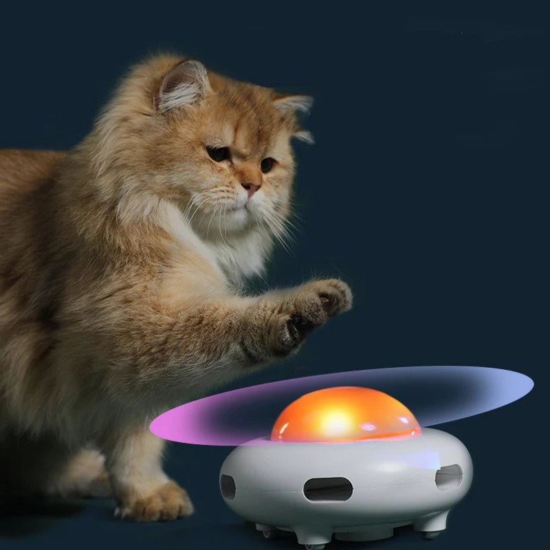 Electronic UFO Cat Toy — Automatic Rotating Interactive Teaser