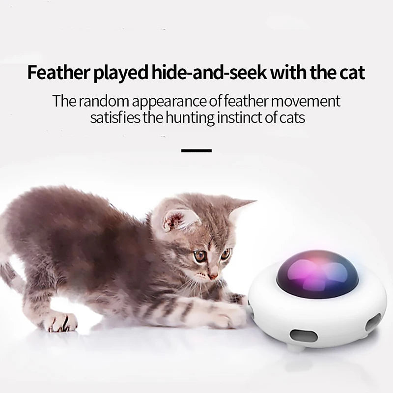 Electronic UFO Cat Toy — Automatic Rotating Interactive Teaser