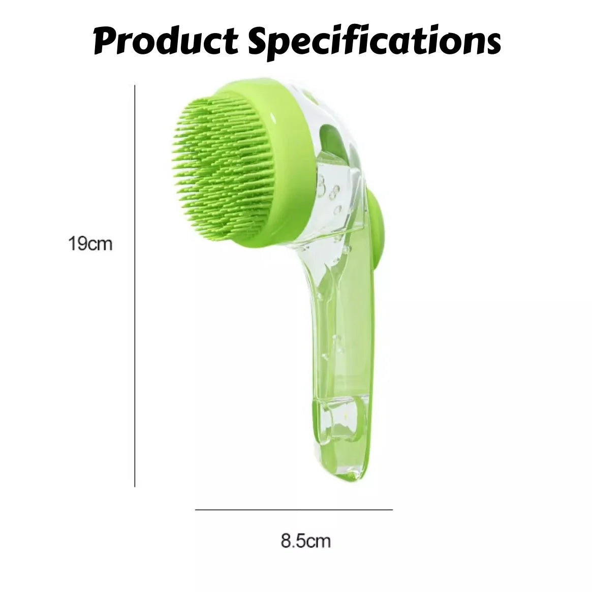 2-in-1 Massage & Bath Brush — Exfoliating Scrubber for Dogs & Cats