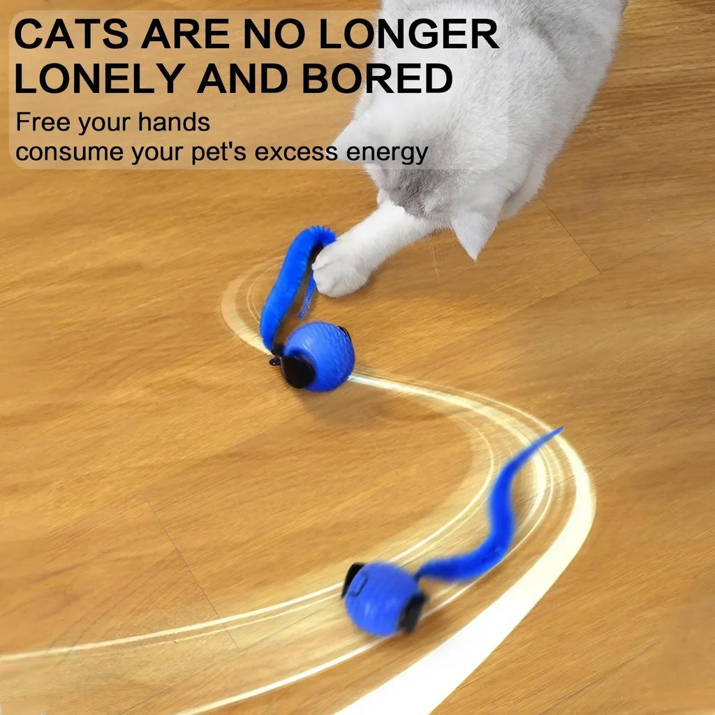 LED Obstacle-Avoidance Cat Ball — 360° Automatic Rotating Teaser Toy