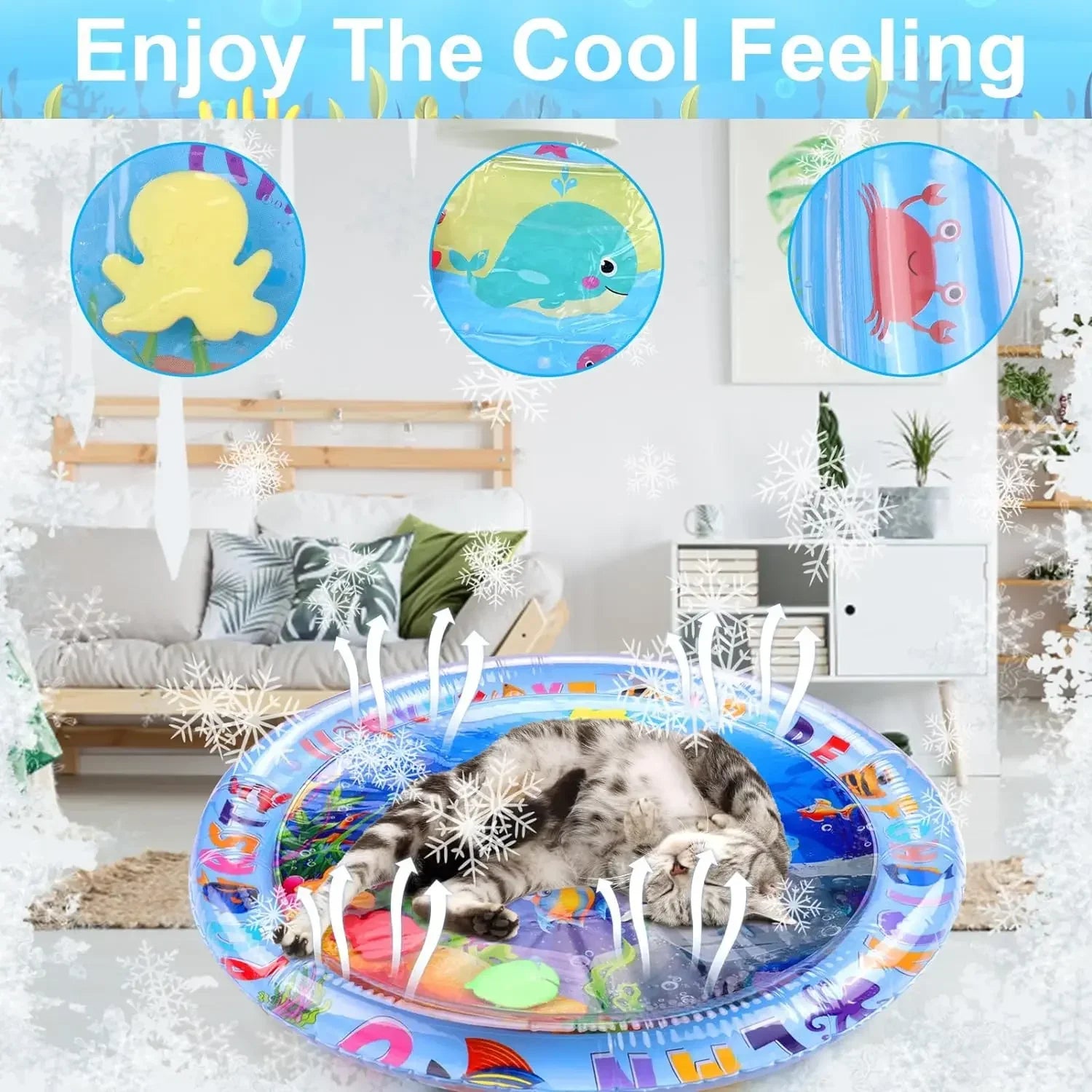 Water Sensory Play Mat — Cooling Interactive Pad for Cats & Dogs