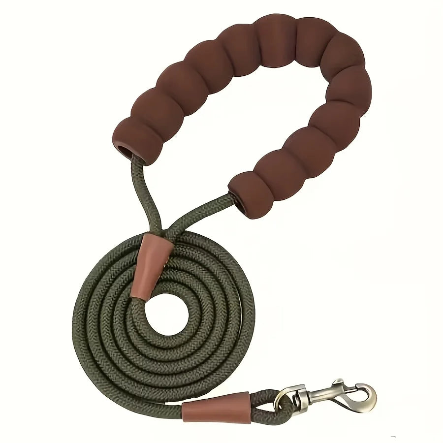 Round Rope Dog Leash — Heavy Duty Lightweight Leash for Walking & Training