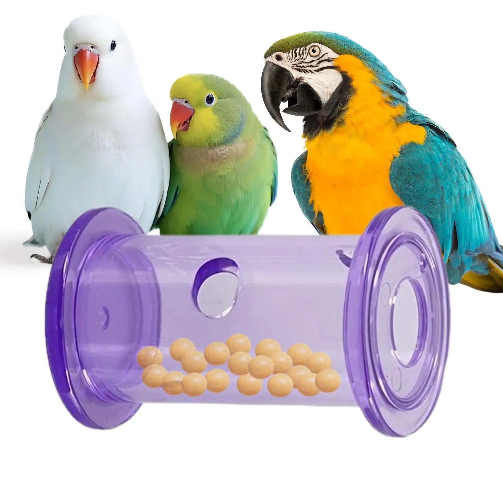 Rolling Slow Feeder Bowl — Foraging Toy for Reptiles, Geckos & Parakeets