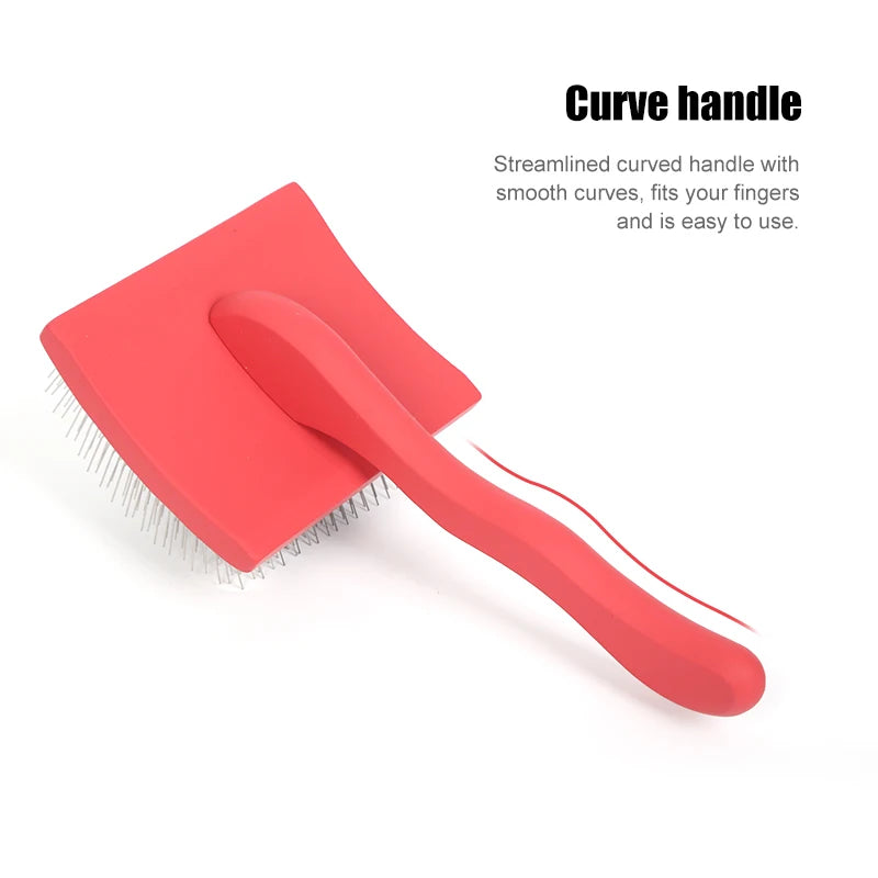 Wooden Handle Slicker Brush — Professional Deshedding Brush for Dogs & Cats