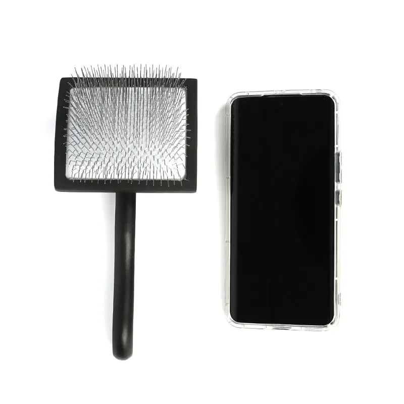 Reusable Pet Hair Remover Brush — Long Handle Lint & Fur Removal Tool
