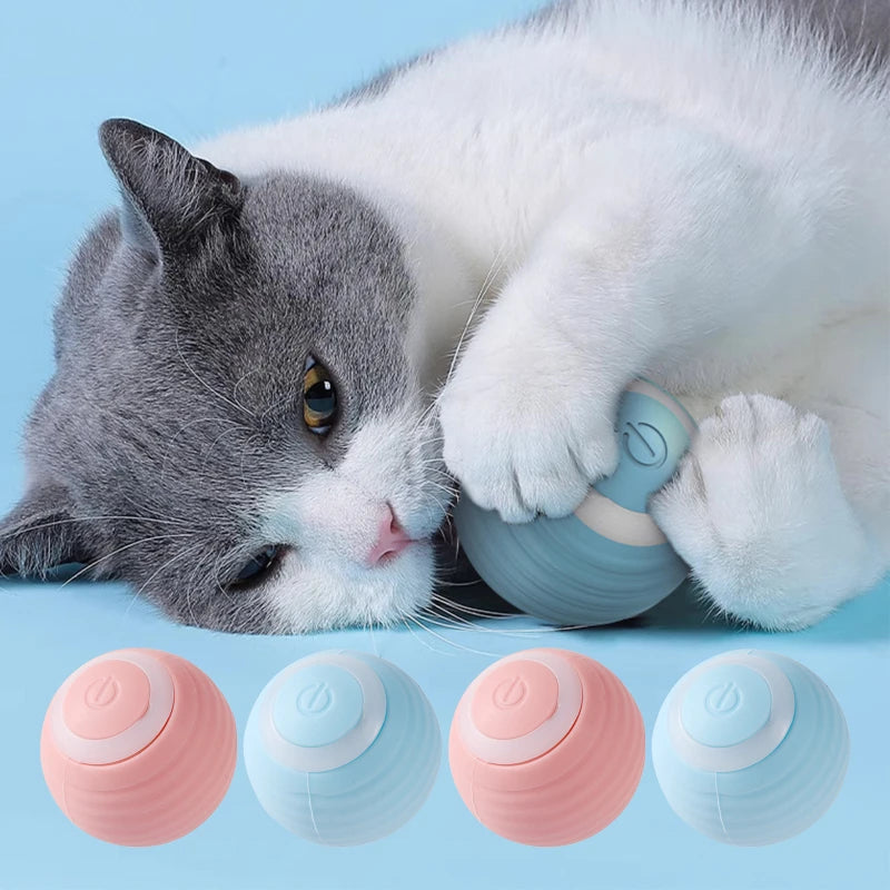 Rechargeable Rolling Cat Ball — Automatic Interactive Play Toy