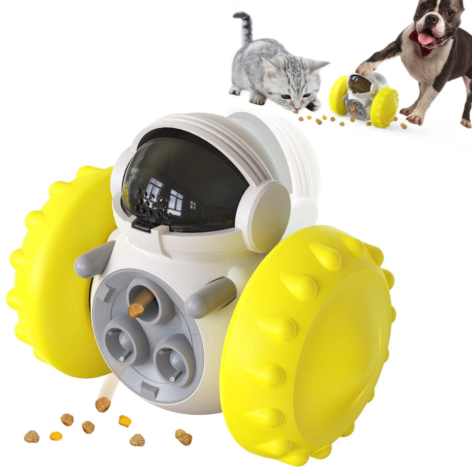 Balance Car Slow Feeder Toy — Gravity Treat Dispenser for Dogs & Cats