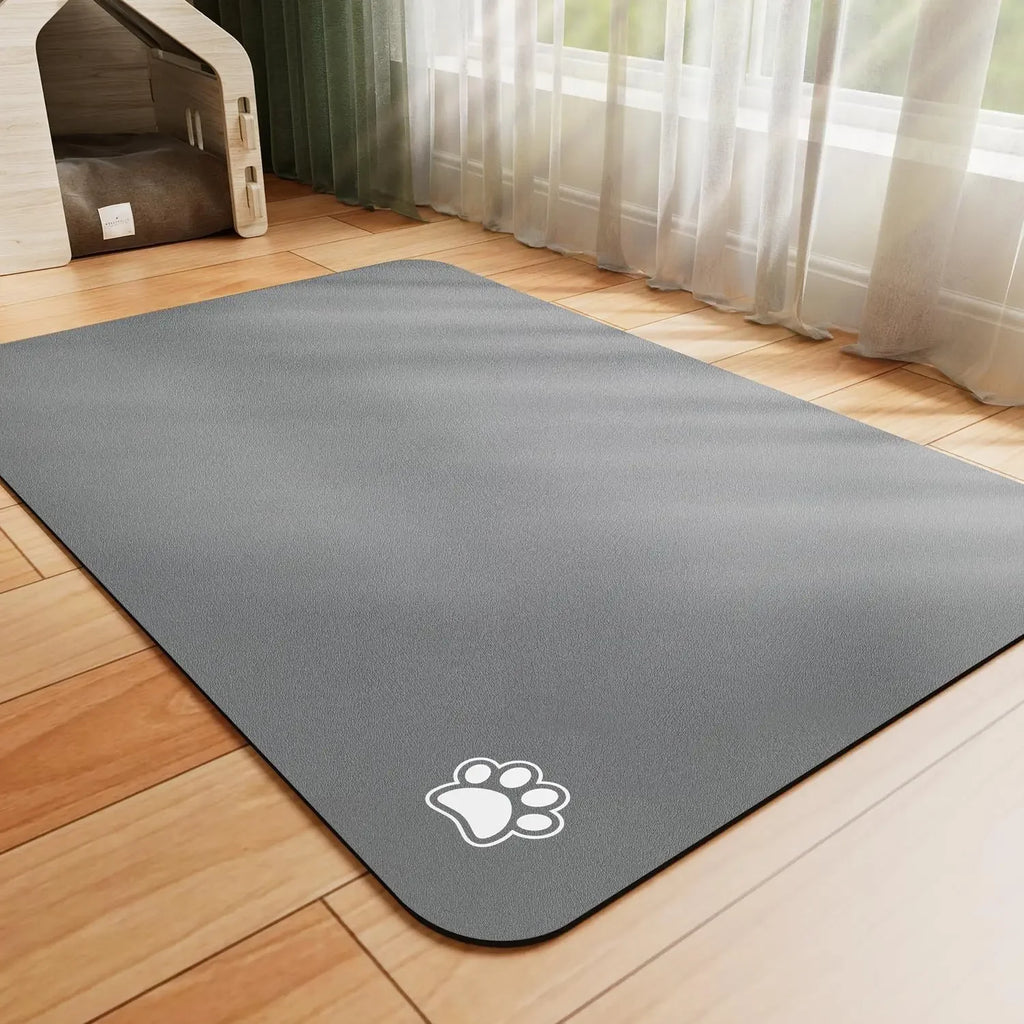 Absorbent Pet Feeding Mat — Quick-Dry Placemat for Dog & Cat Bowls, S/M/L