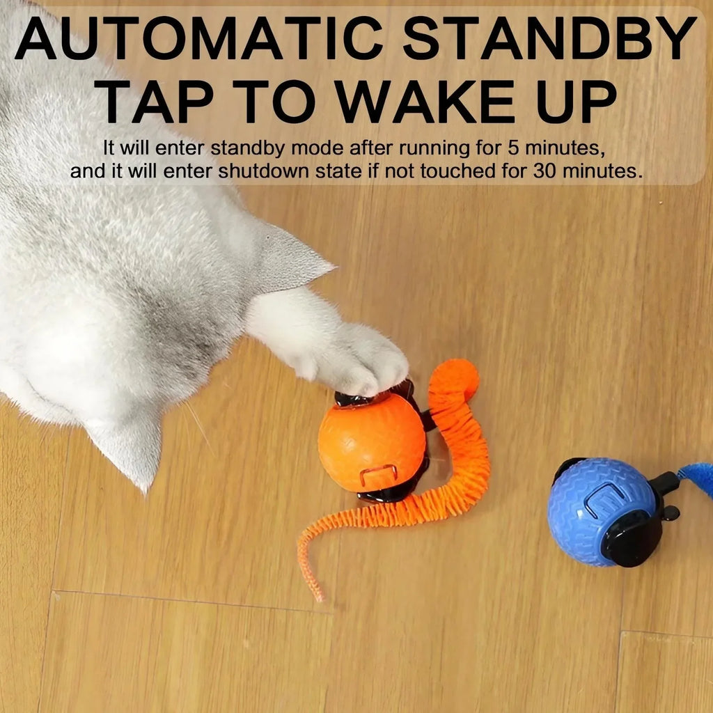 LED Obstacle-Avoidance Cat Ball — 360° Automatic Rotating Teaser Toy