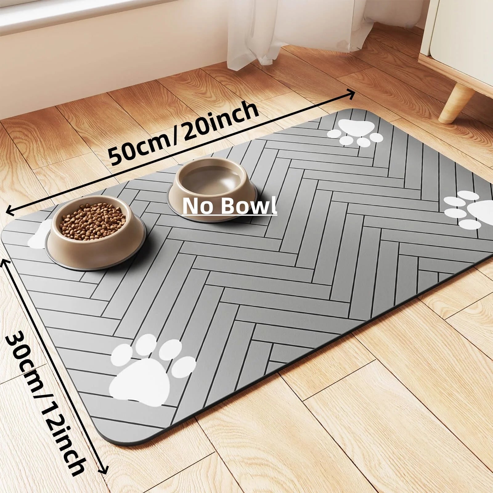 Waterproof Pet Feeding Mat — Absorbent Quick-Dry Placemat for Dog & Cat Bowls