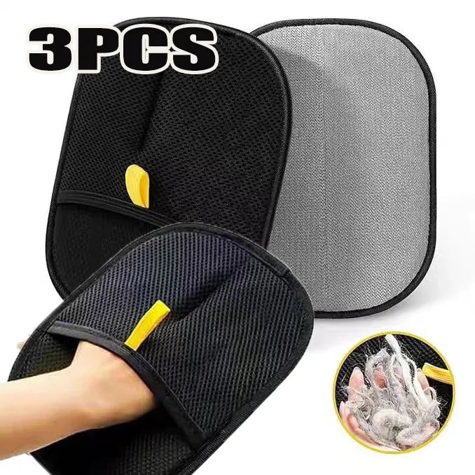 Double-Sided Pet Hair Cleaning Gloves — Deshedding Glove Set for Dogs & Cats