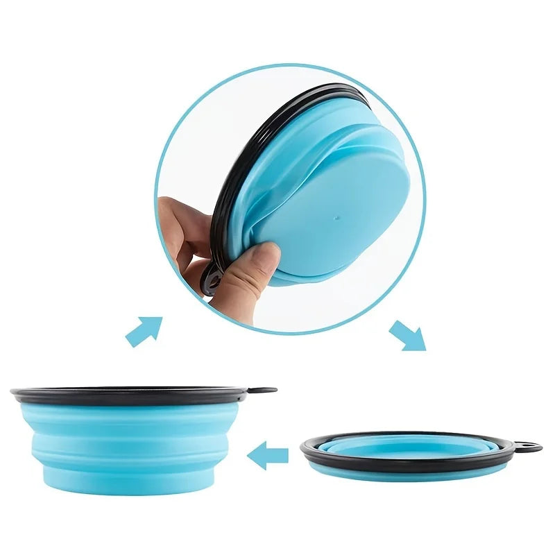Collapsible Travel Bowl — Portable Silicone Food & Water Bowl for Dogs & Cats