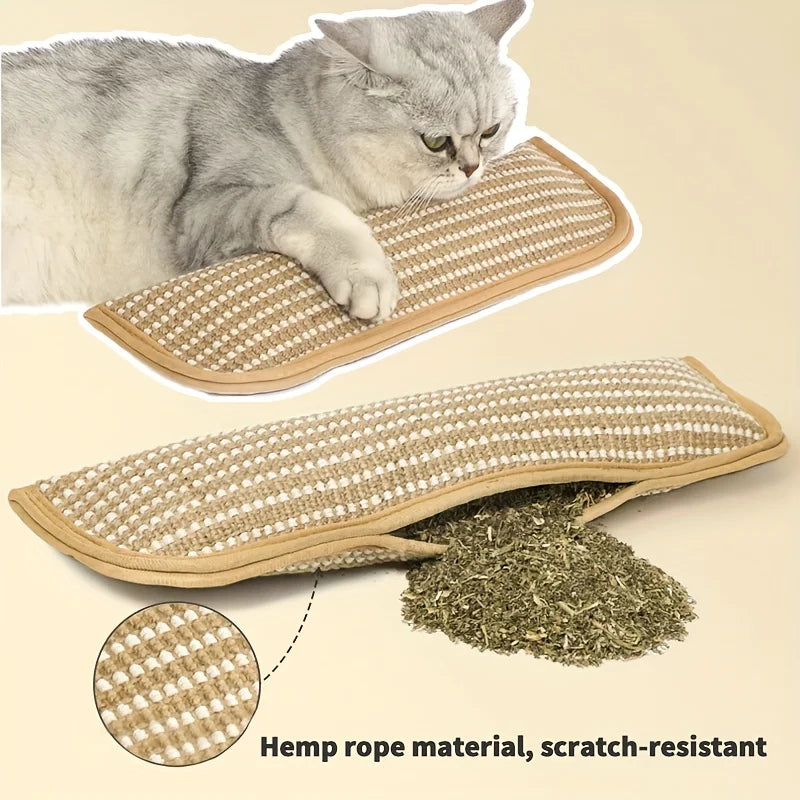 Chew-Resistant Cat Pillow & Scratching Pad — Soft Teething Bed Cover