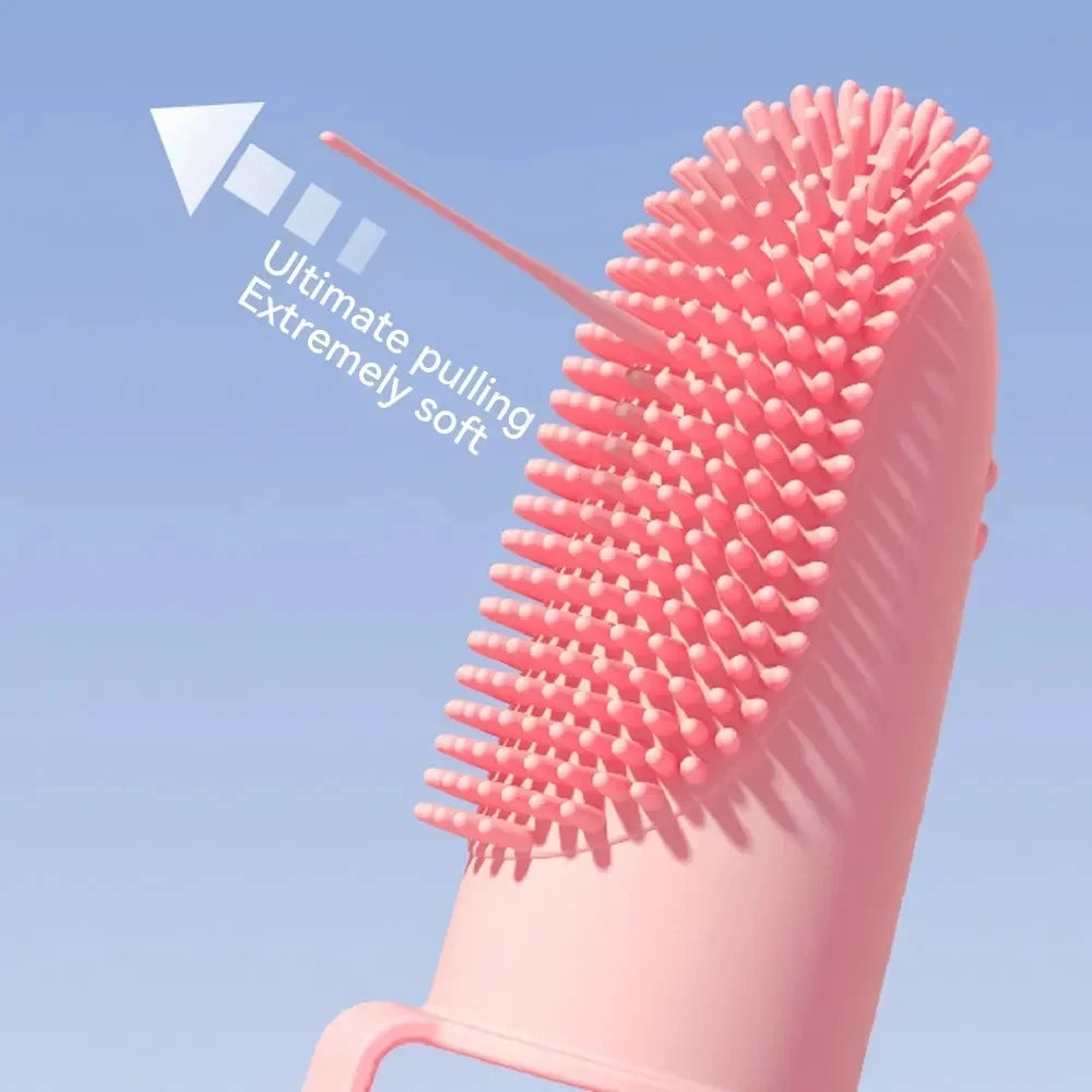 Two-Finger Pet Toothbrush — Silicone Dental Cleaning Tool for Dogs & Cats