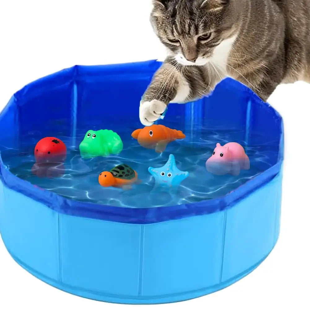 Foldable Pet Splash Pool — Interactive Water Play Toy for Dogs & Cats