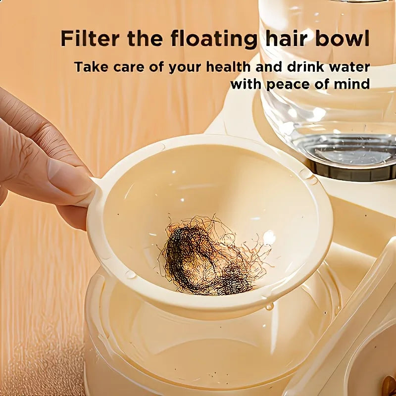 2-in-1 Large Pet Feeder & Water Dispenser — Dry-Wet Separation Bowl for Cats & Dogs