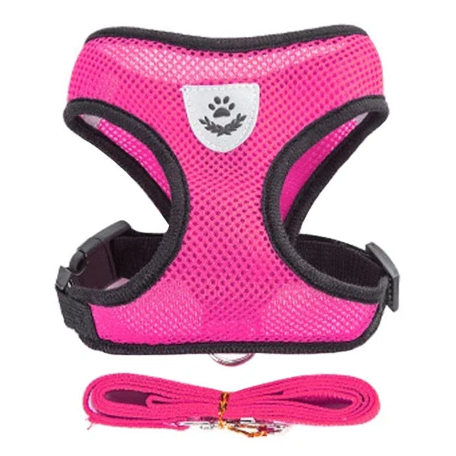 Adjustable Mesh Cat & Dog Harness — Breakaway Walking Vest with Quick Release