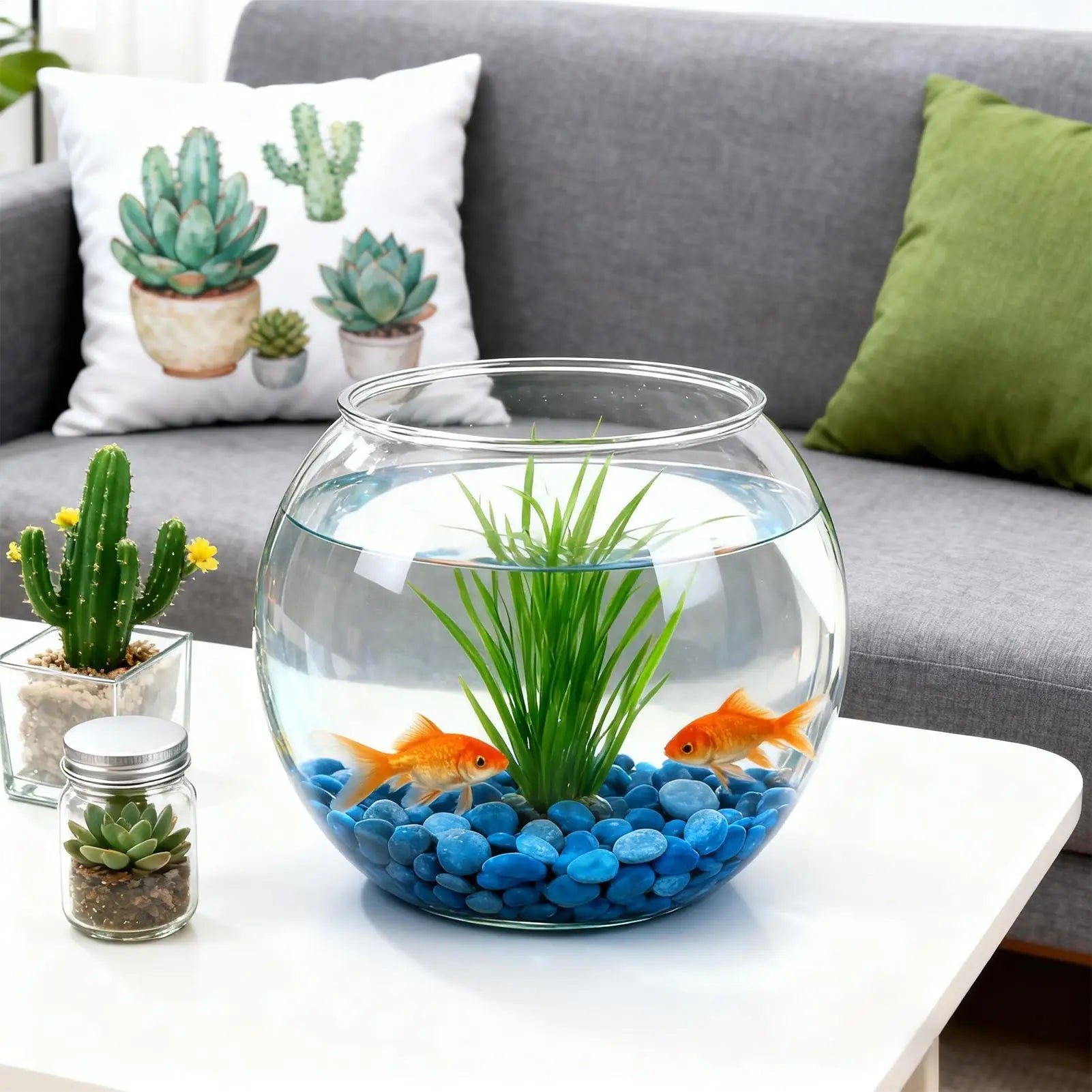 Bubble Fish Bowl — Space-Saving Aquarium Bowl for Table Centerpieces