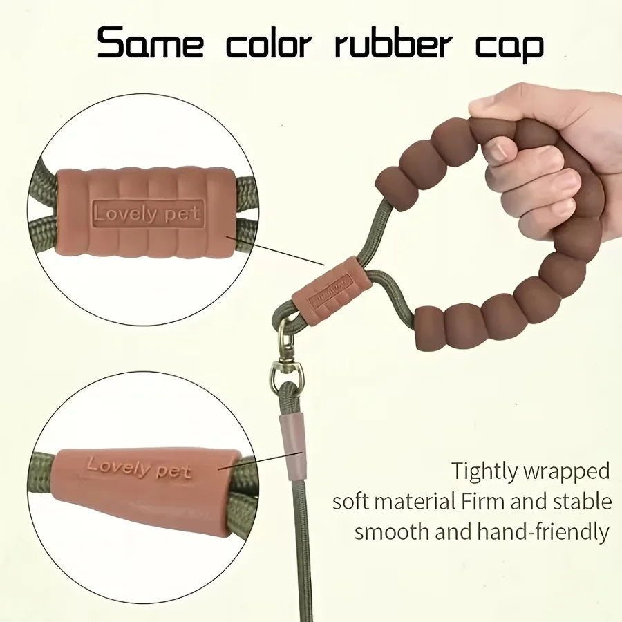 Round Rope Dog Leash — Heavy Duty Lightweight Leash for Walking & Training