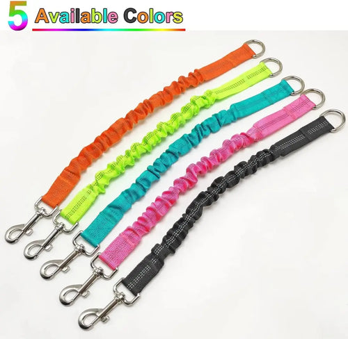 Adjustable Dog Leash Extension — Retractable Extender with Metal Buckle