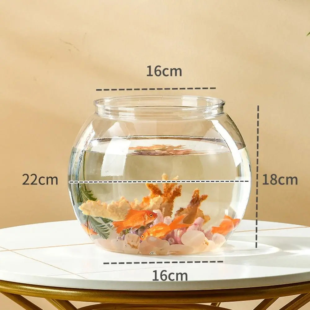 Glass Fish Bowl — Small Transparent Aquarium for Betta & Ornamental Fish