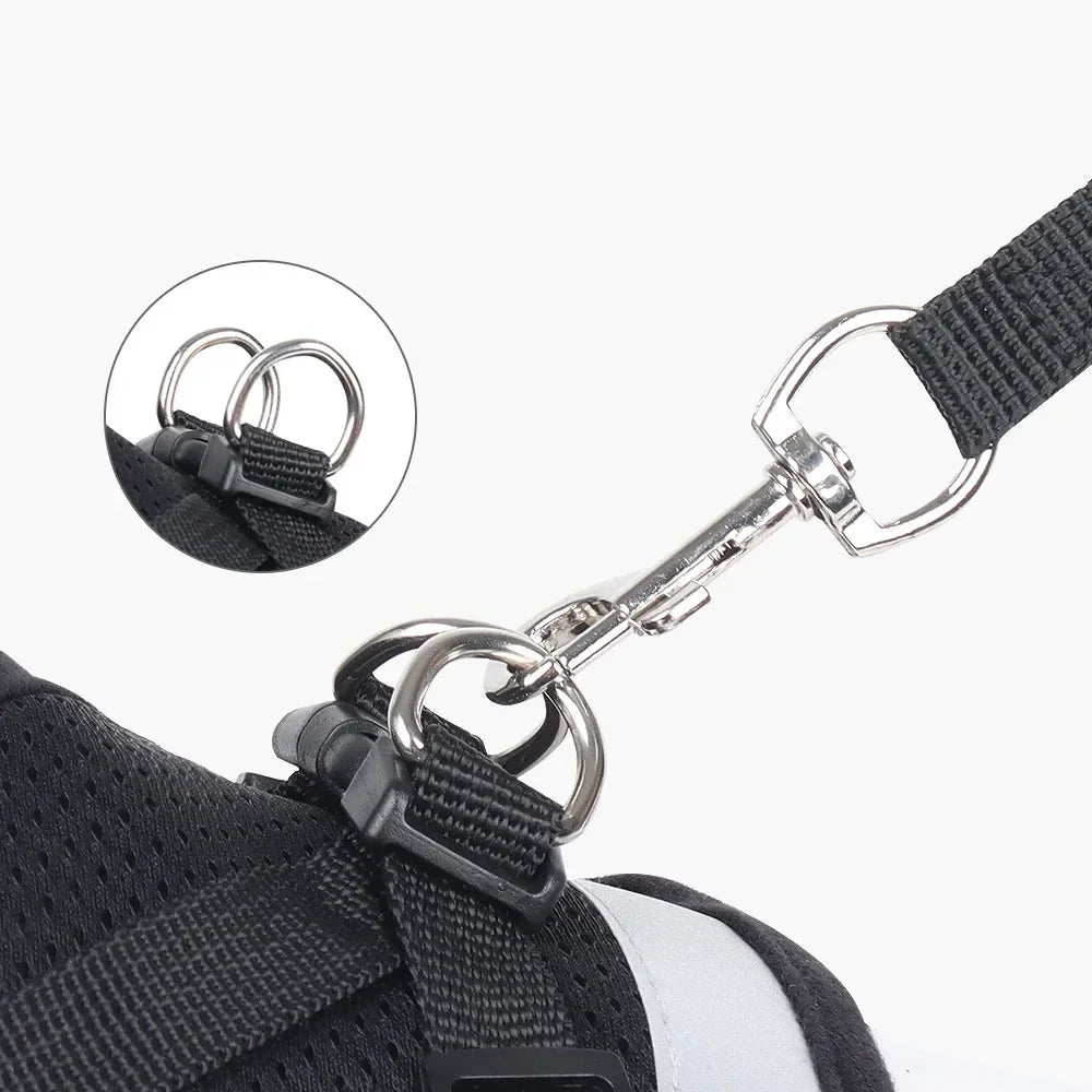 Reflective Escape-Proof Harness & Leash Set — Adjustable Mesh Vest for Cats & Dogs