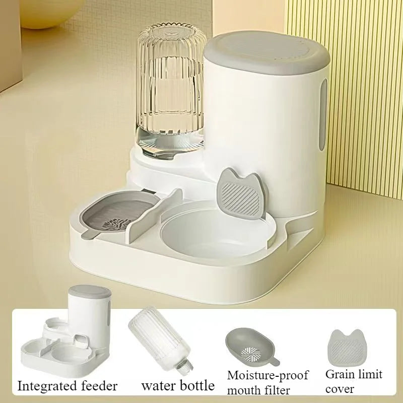 Automatic Cat & Dog Feeding Station — Integrated Bowl & Water Dispenser