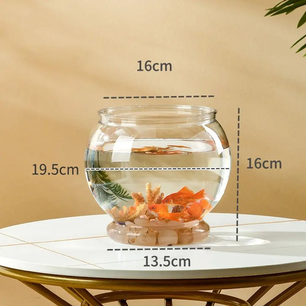 Glass Fish Bowl — Small Transparent Aquarium for Betta & Ornamental Fish