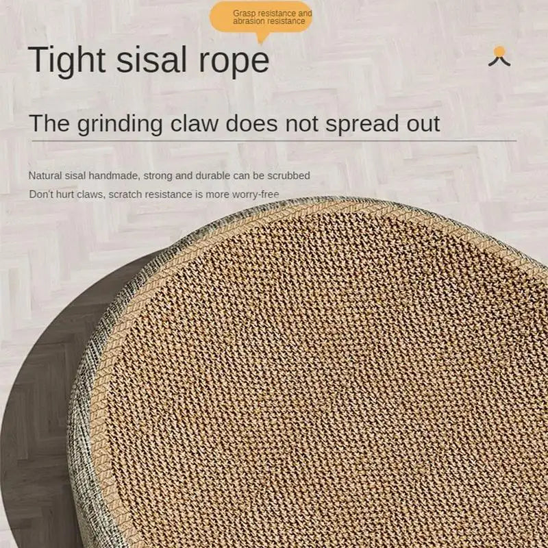 Sisal Weave Oval Cat Scratcher — 2-in-1 Scratching Pad & Nest
