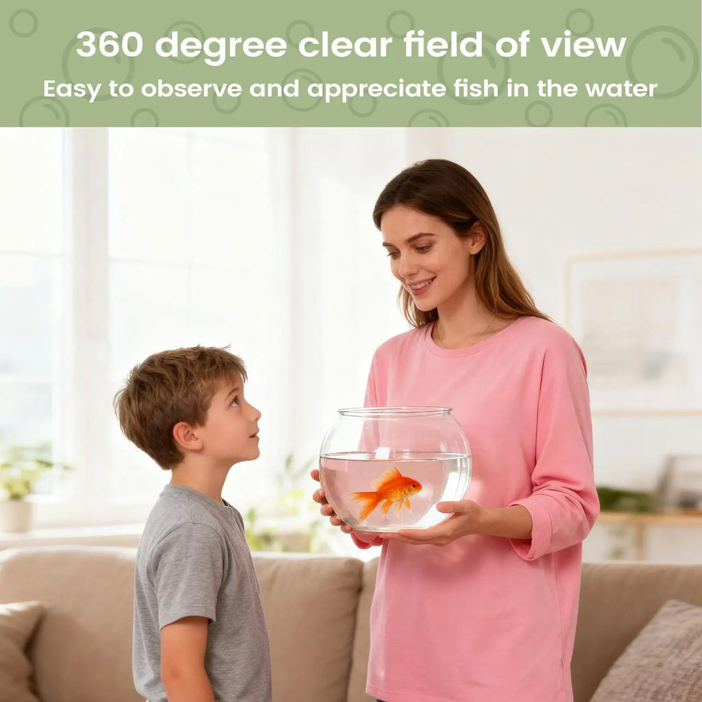 Fish Bowl Vase — Clear Shatter-Resistant Aquarium Accessory & Table Centerpiece