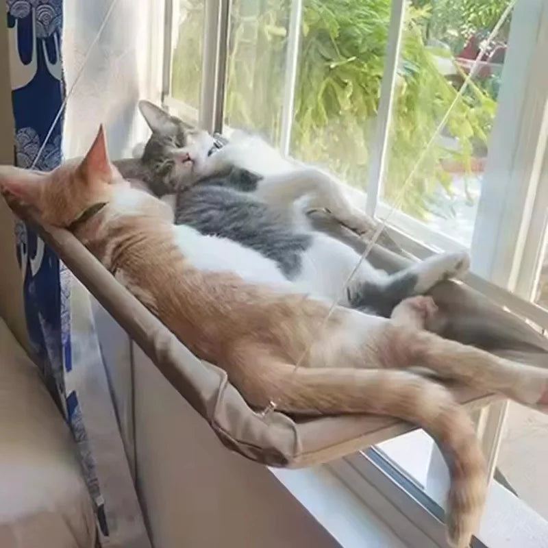 Window-Mounted Cat Hammock Bed — Suction Cup Hanging Perch