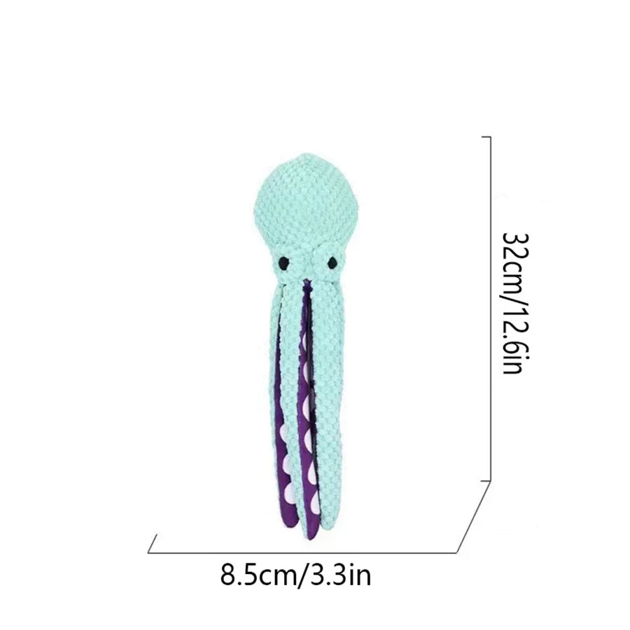 Interactive Squeaky Plush Octopus Toy — Sound Chew Toy for Dogs
