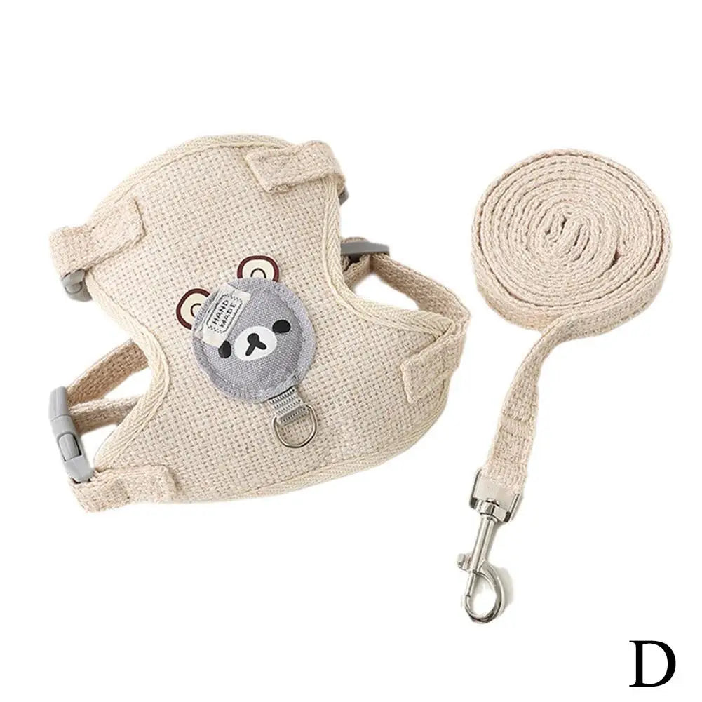 Mesh Vest Harness with Leash — Breathable Adjustable Harness for Cats & Small Dogs