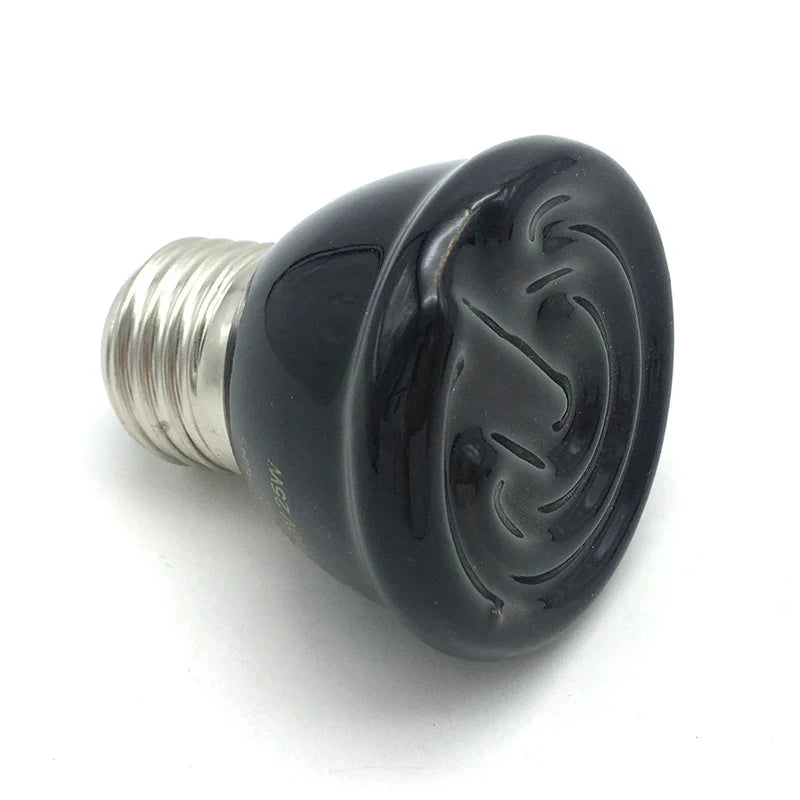 Ceramic Heat Emitter — Infrared Heat Lamp for Reptile Terrariums, 25W–75W