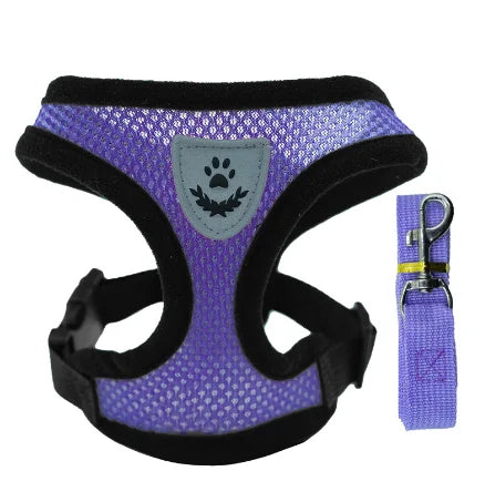 Adjustable Mesh Cat & Dog Harness — Breakaway Walking Vest with Quick Release