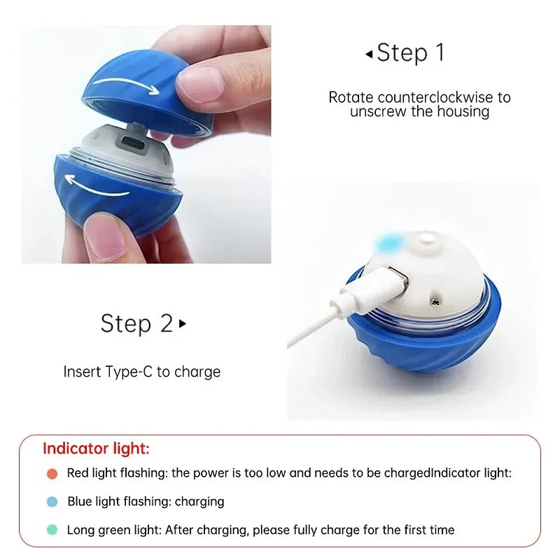 USB Rechargeable Bouncing Dog Ball — Automatic Interactive Chew Toy