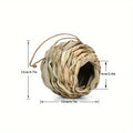 Woven Reed Bird Nest House — Hanging Grass Shelter for Outdoor & Cage Use