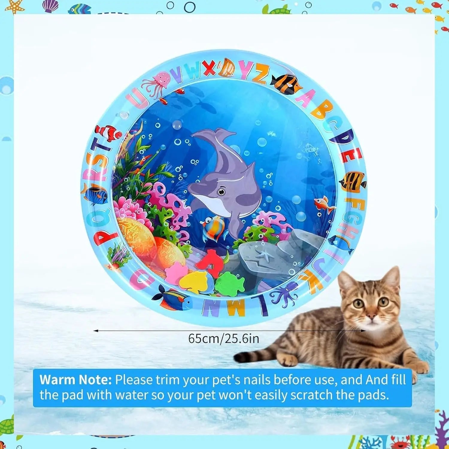 Water Sensory Play Mat — Cooling Interactive Pad for Cats & Dogs