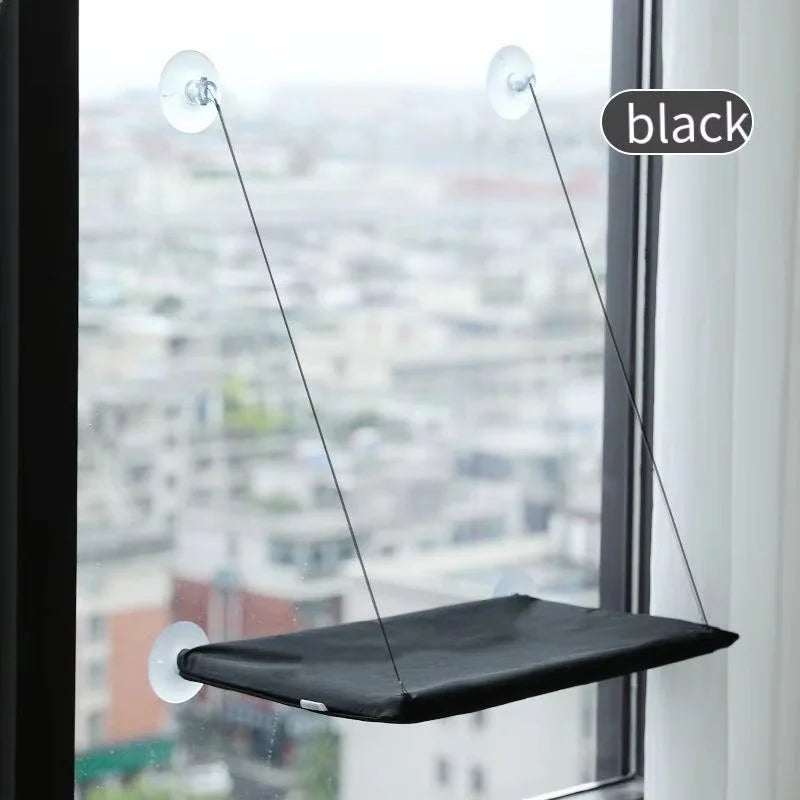 Window-Mounted Cat Hammock Bed — Suction Cup Hanging Perch