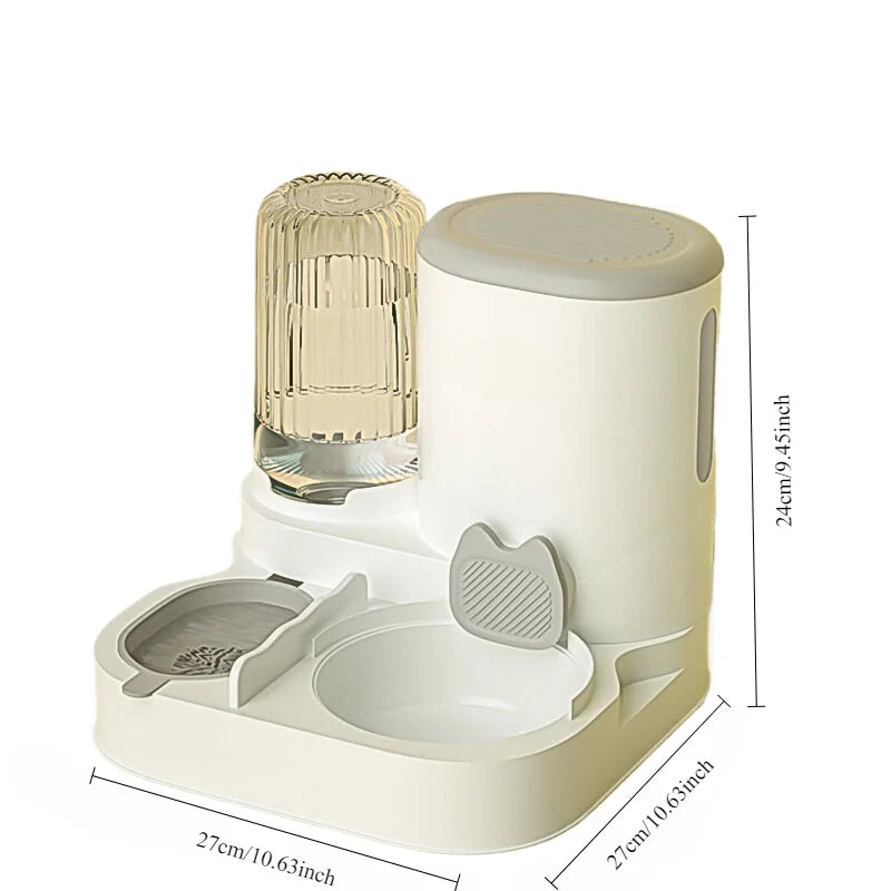 Automatic Cat & Dog Feeding Station — Integrated Bowl & Water Dispenser
