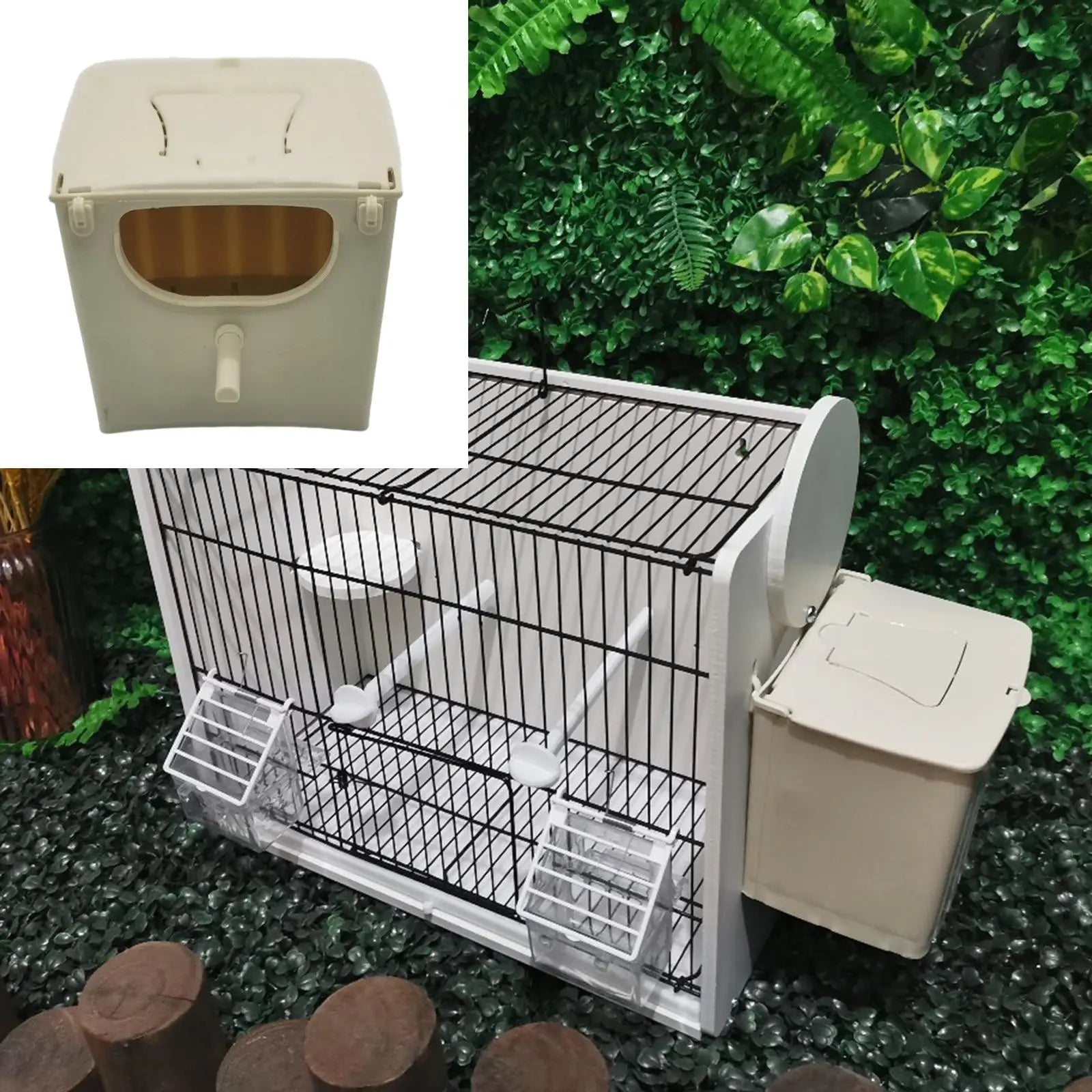Hanging Bird Breeding Box — Wooden Nest House for Budgerigars & Cockatiels