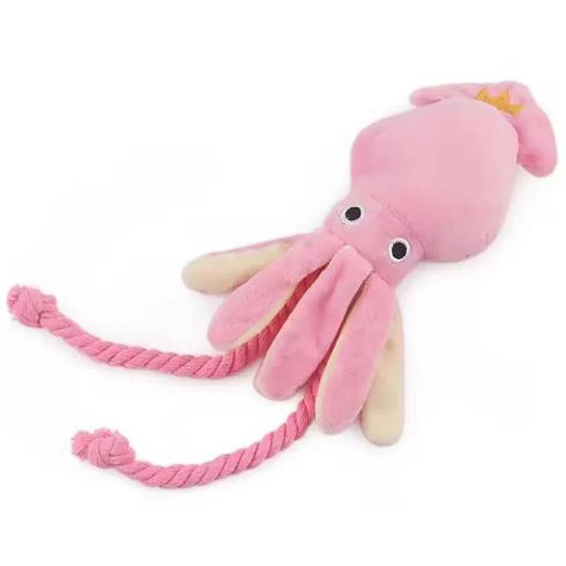 Cotton Rope Octopus Toy — Sound-Emitting Chew Toy for Dogs & Cats