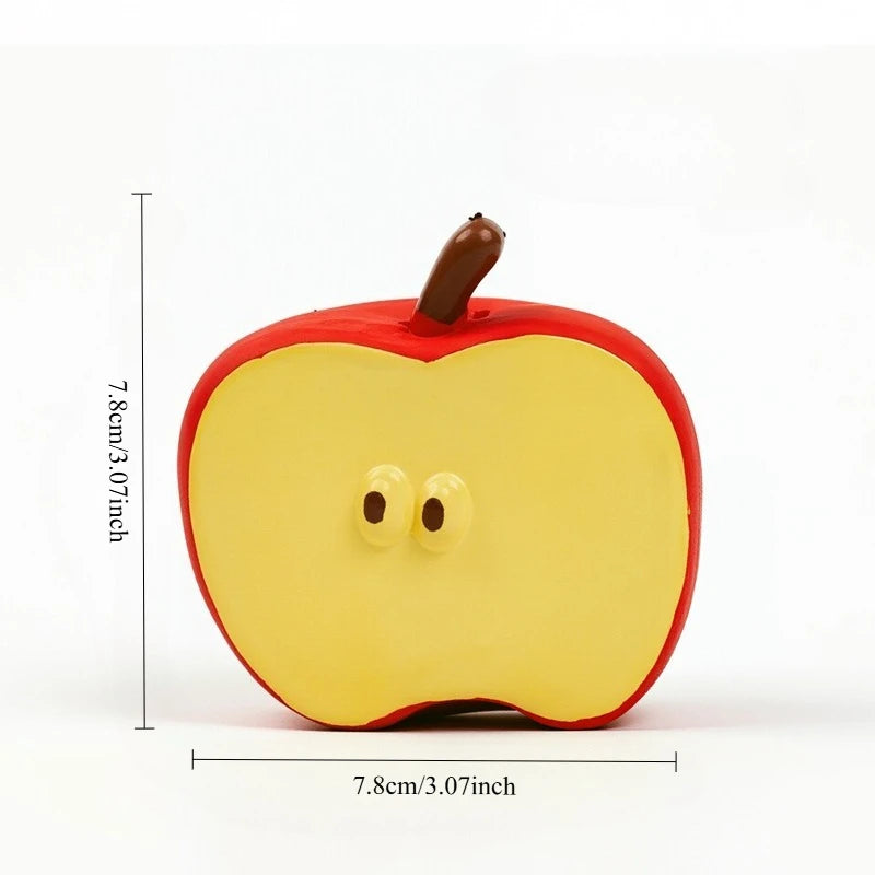 Latex Fruit Chew Toy — Squeaky Bite-Resistant Toy for Puppies & Small Dogs