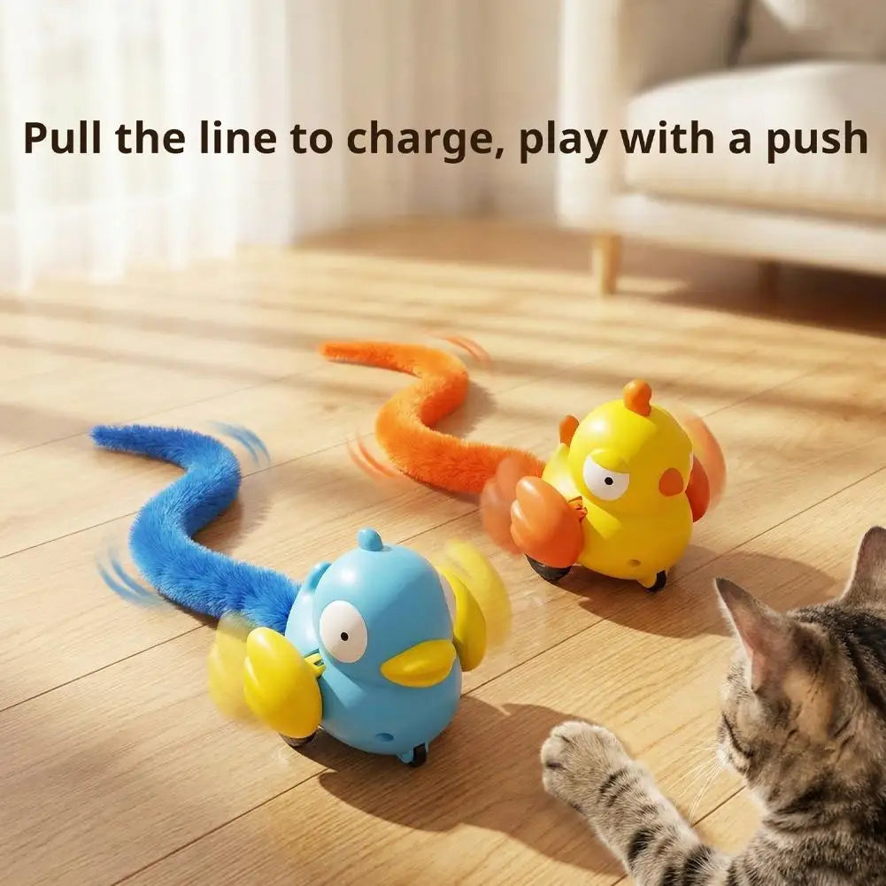 Automatic Moving Cat Toy — Plush Tail Teaser for Indoor Play