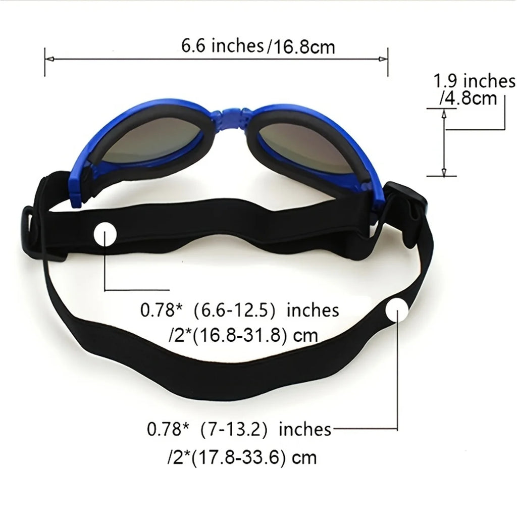 Adjustable Dog Goggles — UV Protection Sunglasses for Outdoor Dogs