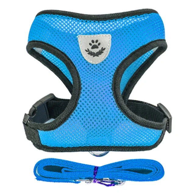 Adjustable Mesh Cat & Dog Harness — Breakaway Walking Vest with Quick Release